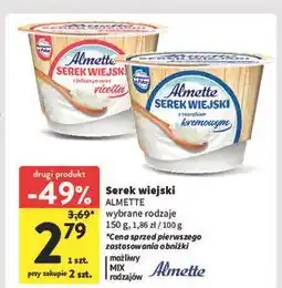 Intermarche Serek wiejski z serem ricotta Hochland Almette oferta