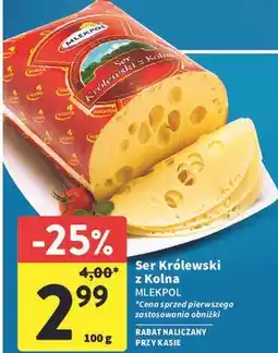 Intermarche Ser królewski z kolna Mlekpol oferta