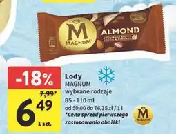 Intermarche Lód almond Algida Magnum oferta