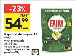Intermarche Tabletki do zmywarek lemon Fairy All In 1 oferta