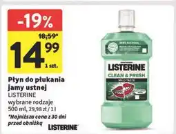 Intermarche Płyn do płukania ust Listerine Clean & Fresh oferta