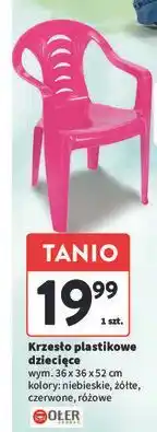 Intermarche Krzesełko dziecięce różowy Ołer oferta