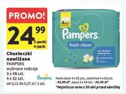 Intermarche Chusteczki nawilżane Pampers Sensitive oferta
