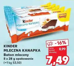 Kaufland KINDER MLECZNA KANAPKA Baton mleczny oferta