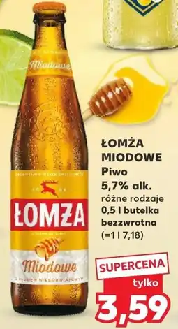 Kaufland ŁOMŻA MIODOWE Piwo 5,7% alk. oferta