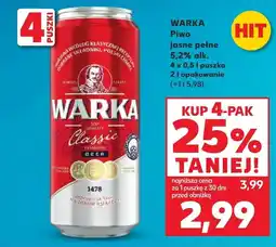 Kaufland WARKA Piwo jasne pełne 5,2% alk. oferta