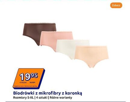 Action Biodrówki z mikrofibry z koronką oferta