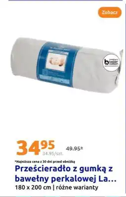 Action Prześcieradło z gumką z bawełny perkalowej oferta