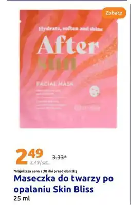 Action Maseczka do twarzy po opalaniu Skin Bliss oferta