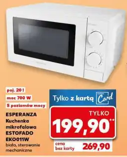 Kaufland ESPERANZA Kuchenka mikrofalowa ESTOFADO EKO011W oferta