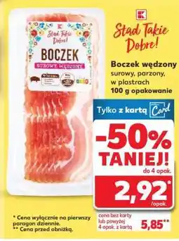Kaufland Boczek surowy wędzony oferta