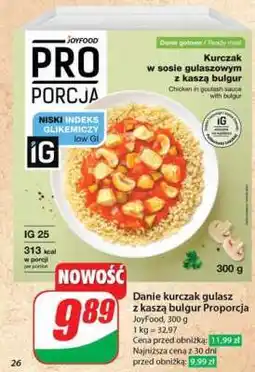 Dino Danie kurczak gulasz z kaszą bulgur Proporcja oferta