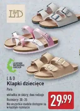 ALDI L&D Klapki dziecięce oferta