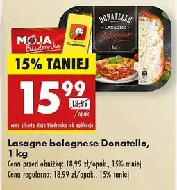 Biedronka Lasagne bolognese Donatello, 1 kg oferta