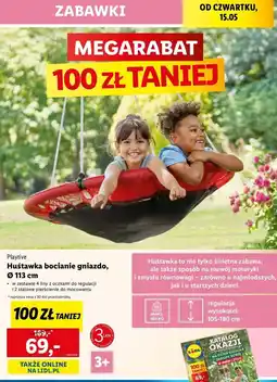 Lidl Huśtawka bocianie gniazdo Playtive oferta