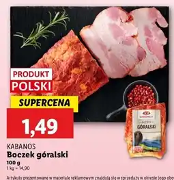 Lidl Boczek góralski Kabanos oferta