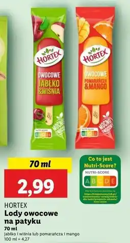 Lidl Lody pomarańcza-mango Hortex oferta
