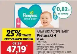 Lidl Pieluchy maxi Pampers Active Baby-Dry oferta