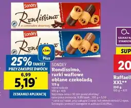 Lidl Ciastka rondissimo w mlecznej czekoladzie Sondey oferta