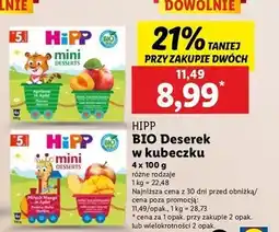 Lidl Deser mini jabłko brzoskwinia Hipp oferta