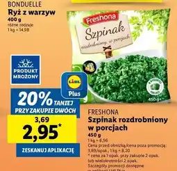 Lidl Szpinak rozdrobniony Freshona oferta