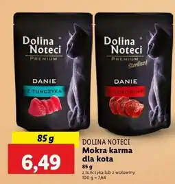 Lidl Karma dla kota danie z wołowiny Dolina Noteci Premium Sterilised oferta