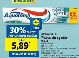 Lidl Pasta do zębów z mentolem Aquafresh Active Fresh oferta