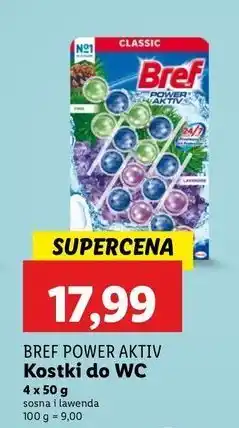 Lidl Kostka do wc 4 function lavender + pine Bref Power Aktiv oferta