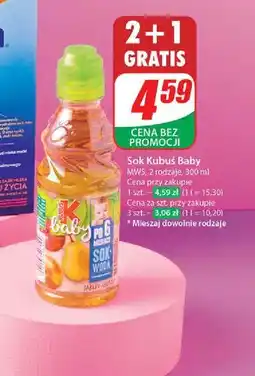 Dino Sok + woda jabłko-gruszka Kubuś Baby oferta