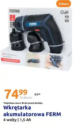 Action Wkrętarka akumulatorowa FERM oferta