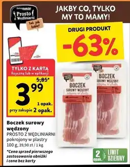 Intermarche Boczek surowy wędzony Intermarche Prosto Z Wędliniarni oferta