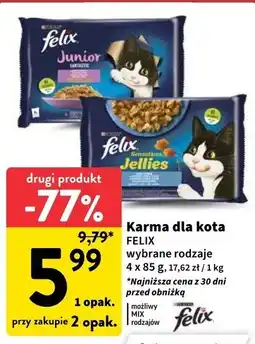 Intermarche Karma dla kota rybne smaki w galaretce Purina Felix Sensations Jellies oferta