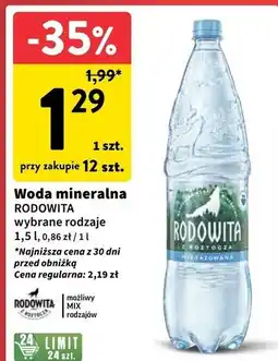 Intermarche Woda niegazowana Rodowita Z Roztocza oferta