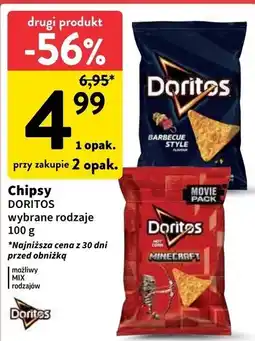 Intermarche Chipsy kukurydziane minecraft movie o smaku hot corn Doritos oferta