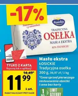 Intermarche Masło osełka Łosickie oferta