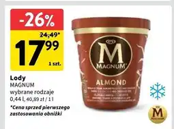Intermarche Lody almond Algida Magnum oferta