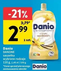Intermarche Serek wanilia saszetka Danone Danio oferta