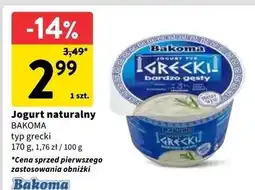 Intermarche Jogurt naturalny typu greckiego Bakoma oferta