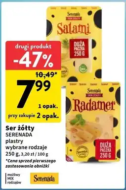 Intermarche Ser salami plastry Serenada oferta