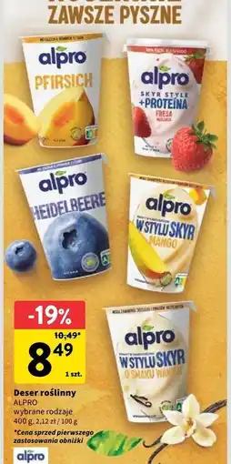 Intermarche Jogurt sojowy brzoskwiniowy Alpro oferta