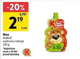 Intermarche Mus jabłko-banan-truskawka-marchew Kubuś oferta