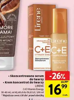 Intermarche Krem-koncentrat do twarzy rewitalizujący Lirene C+E Pro Vitamin Energy oferta
