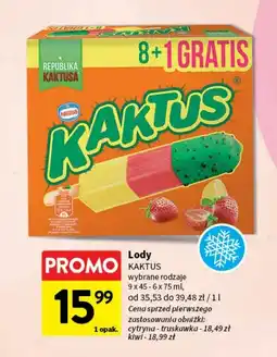 Intermarche Lód lava kiwi-mango-marakuja Nestle Kaktus oferta