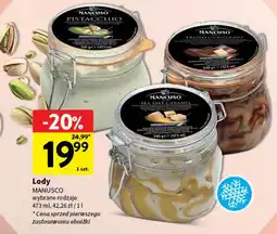 Intermarche Lody włoskie w słoiczku triplo cioccolato Mancuso Gelati oferta