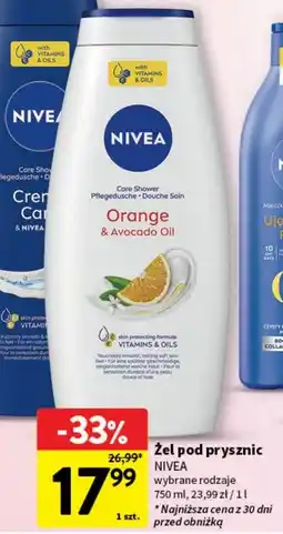 Intermarche Żel pod prysznic Nivea Creme Care oferta