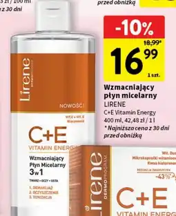 Intermarche Płyn micelarny 3w1 wzmacniający Lirene C+E Pro Vitamin Energy oferta
