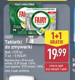ALDI Tabletki do zmywarki Fairy oferta