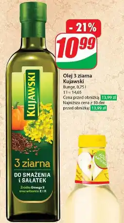 Dino Olej z lnem oraz pestakami dyni Kujawski 3 ziarna Kujawski kruszwica oferta