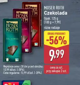 ALDI Czekolada Moser Roth oferta