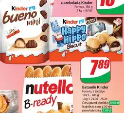 Dino Batoniki croki kakaowe KINDER HAPPY HIPPO oferta